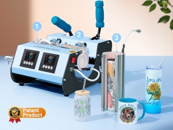 Craft Express 3 in 1 Two Station Mug Press (Ice Blue)